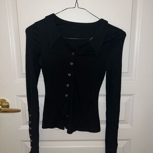 Asymmetrical cotton cardigan